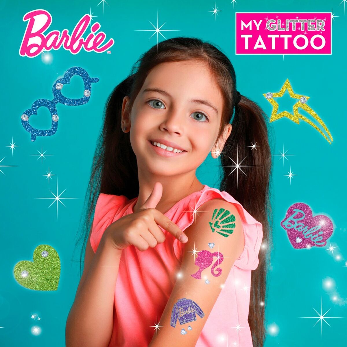 Tatuaggi Temporanei Barbie My Glitter Tattoo Porporina 20 Pezzi - Disponibile in 3-4 giorni lavorativi Barbie