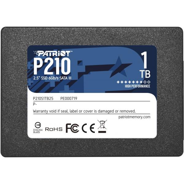 Hard Disk Patriot Memory P210 1 TB HDD 1 TB SSD - Disponibile in 3-4 giorni lavorativi