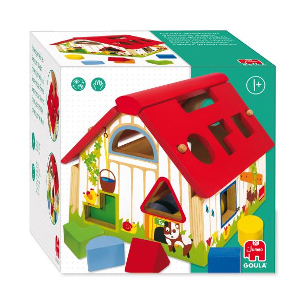 Gioco educativo - GOULA - Forme geometriche - Scatola porta forme per imparare a riconoscere le forme - Disponibile in 3-4 giorni lavorativi