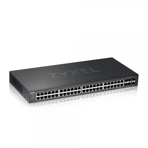 ZYXEL GS2220-50-EU0101F SWITCH GESTITO 44 x 10/100/1000 + 4 x combo Gigabit SFP + 2 x Gigabit SFP MONTABILE A RACK - Disponibile in 3-4 giorni lavorativi Zyxel