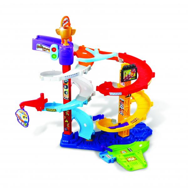 Vtech - Tut Tut Bolides - mega circuito a spirale 2 in 1 (+ titouan, pazzo per la ruota) - Disponibile in 3-4 giorni lavorativi