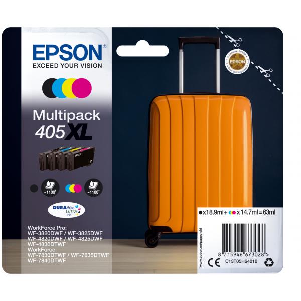 EPSON CARTUCCIA VALIGIA 405 MULTICOLOR (NERO+COLORE) INKJET ALTA CAPACITA C13T05H64010 NO BLISTER - Disponibile in 3-4 giorni lavorativi