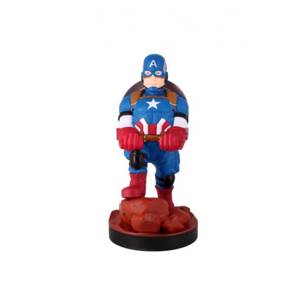 MARVEL AVENGERS CAPTAIN AMERICA CABLE GUY (porta smartphone/controller + cavo USB 2 metri separato) - Disponibile in 2/3 giorni lavorativi