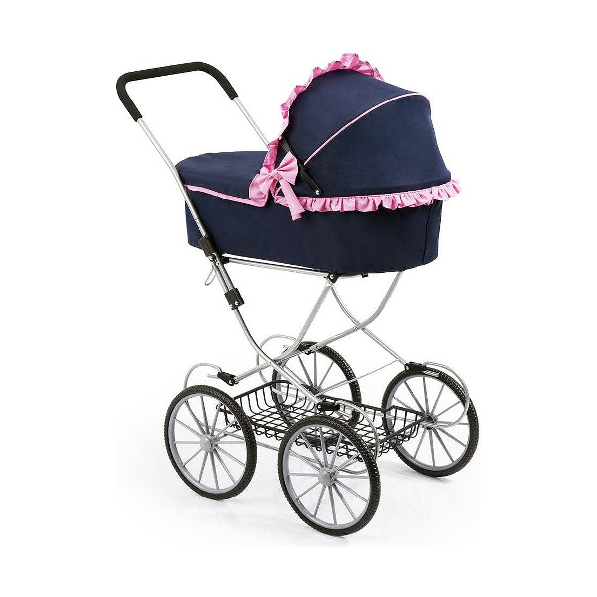 Carrozzina per Bambole Reig Dolls Pram Blu Marino 64 cm - Disponibile in 3-4 giorni lavorativi