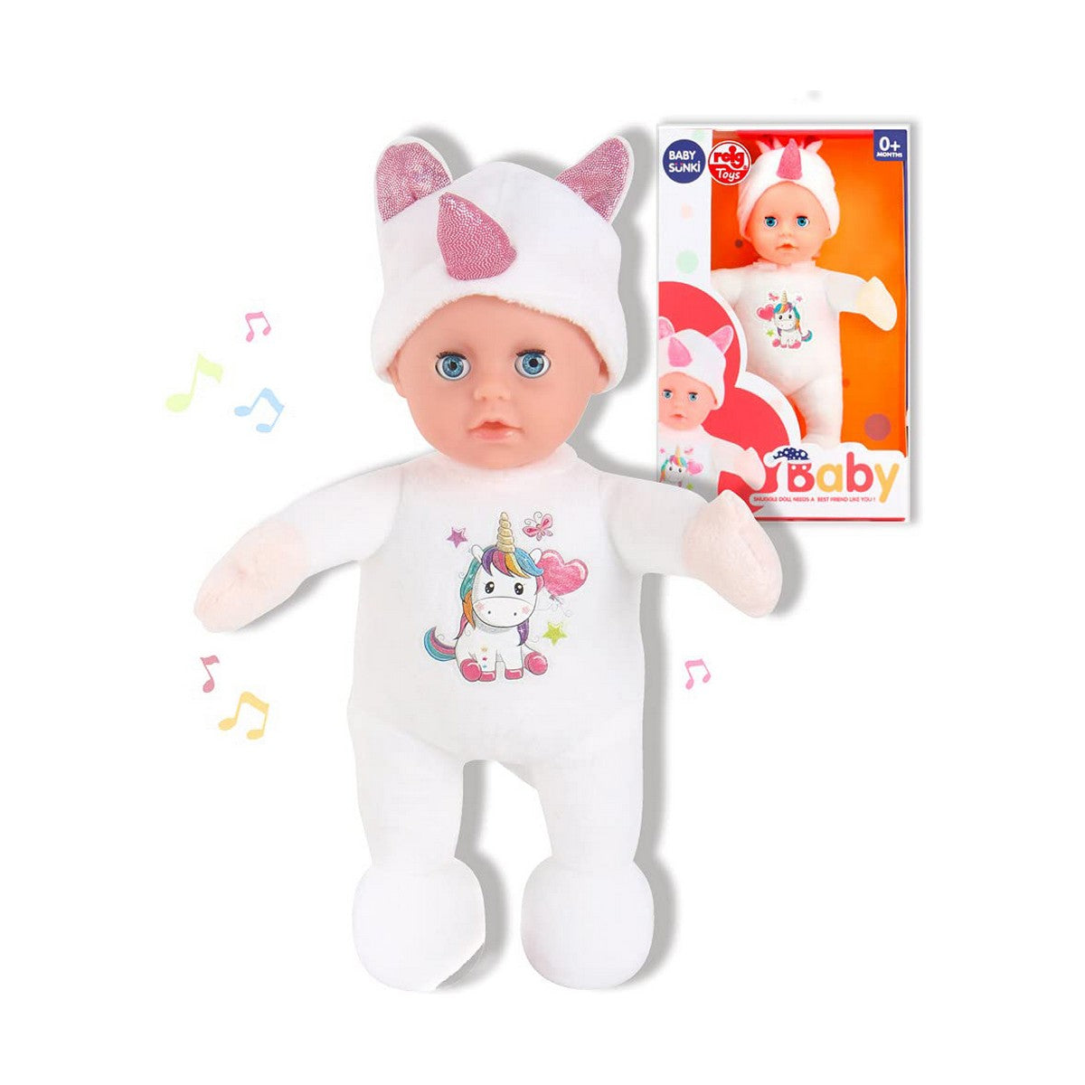 Baby doll Reig Peluche Unicorno 25 cm - Disponibile in 3-4 giorni lavorativi