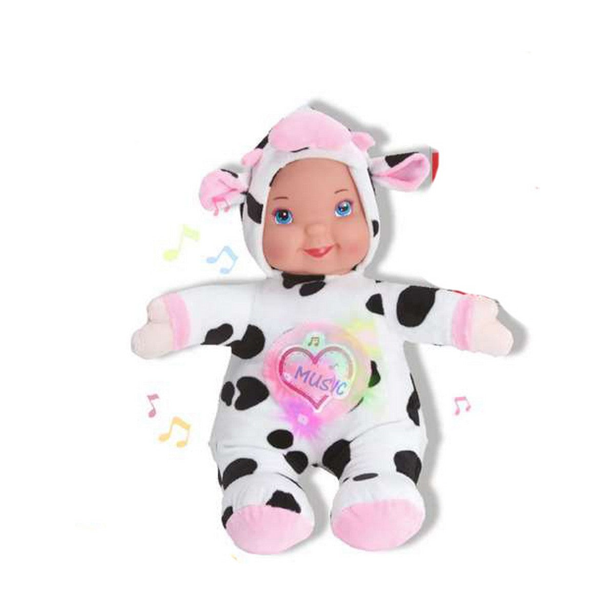 Baby doll Reig Peluche Musicale 35 cm Mucca - Disponibile in 3-4 giorni lavorativi