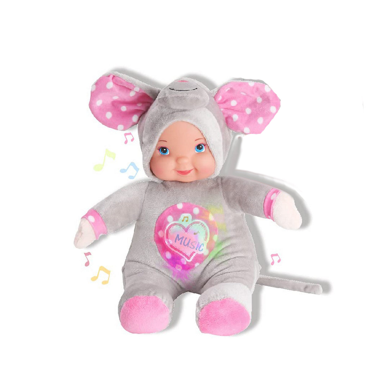 Baby doll Reig Peluche Musicale 35 cm Elefante - Disponibile in 3-4 giorni lavorativi