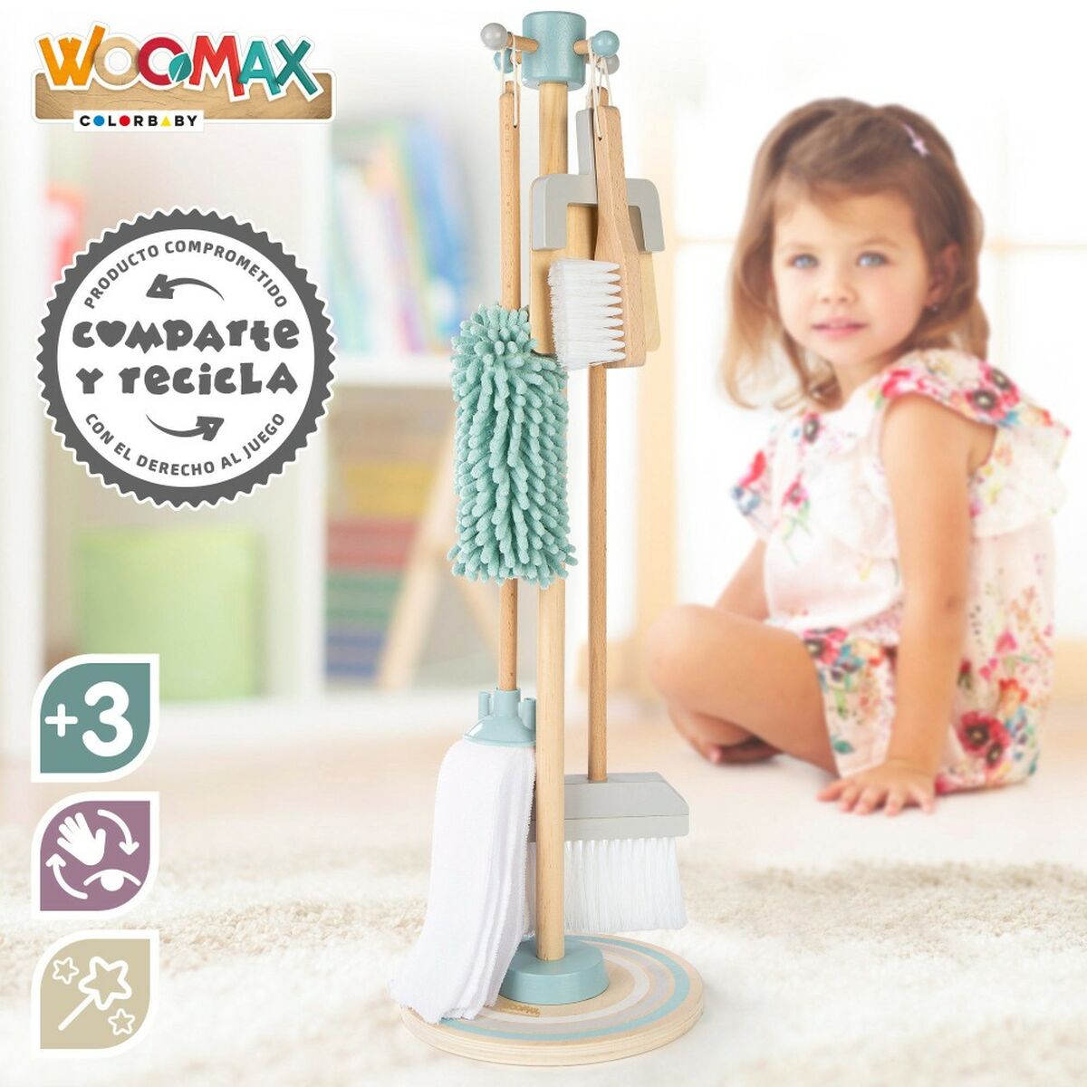 Kit per Cleaning & Storage Woomax Giocattolo 23,5 x 75 x 23,5 cm - Disponibile in 3-4 giorni lavorativi