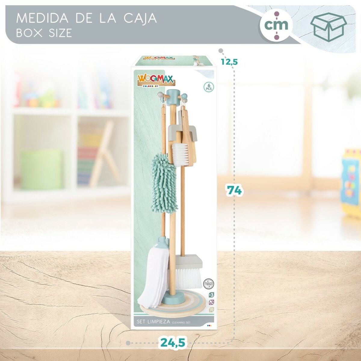 Kit per Cleaning & Storage Woomax Giocattolo 23,5 x 75 x 23,5 cm - Disponibile in 3-4 giorni lavorativi