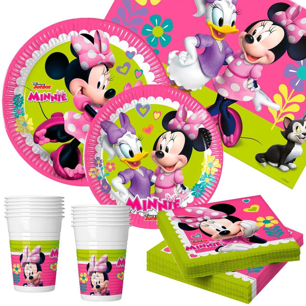 Set Articoli per feste Minnie Mouse Happy Deluxe 89 Pezzi 16 - Disponibile in 3-4 giorni lavorativi Minnie Mouse