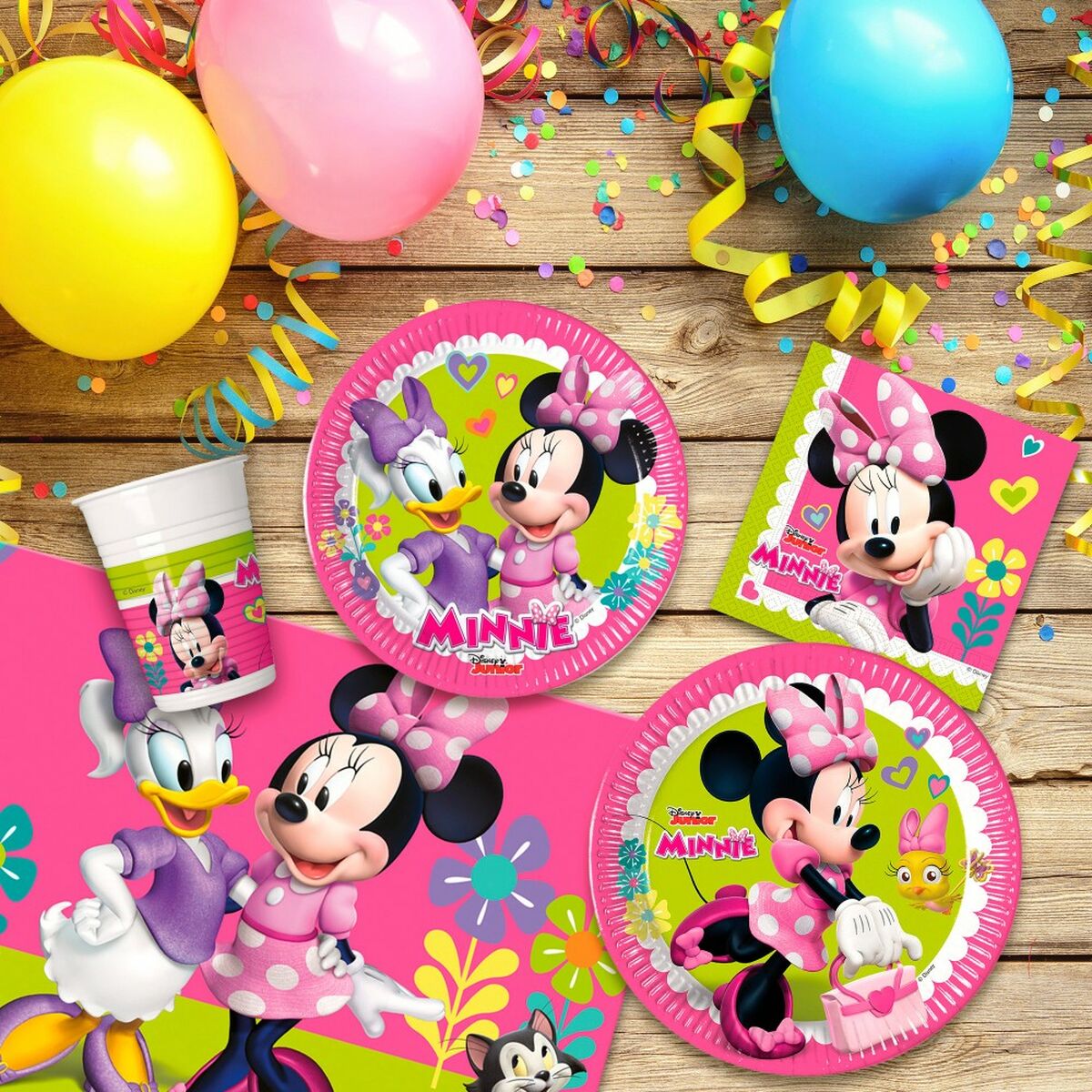 Set Articoli per feste Minnie Mouse Happy Deluxe 89 Pezzi 16 - Disponibile in 3-4 giorni lavorativi Minnie Mouse