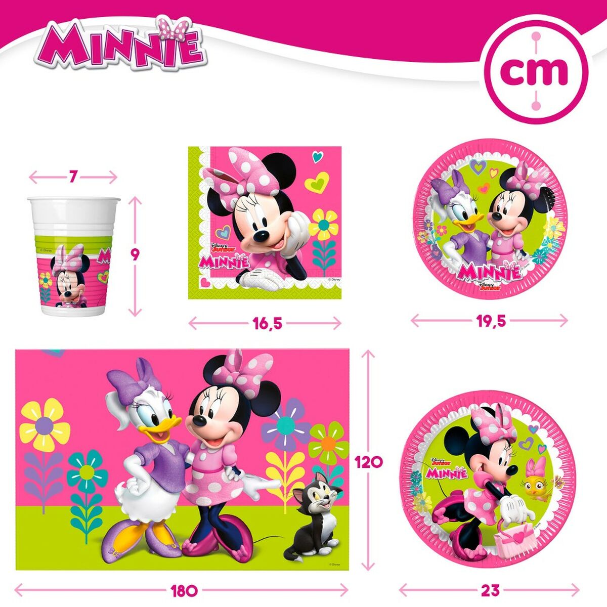 Set Articoli per feste Minnie Mouse Happy Deluxe 89 Pezzi 16 - Disponibile in 3-4 giorni lavorativi Minnie Mouse