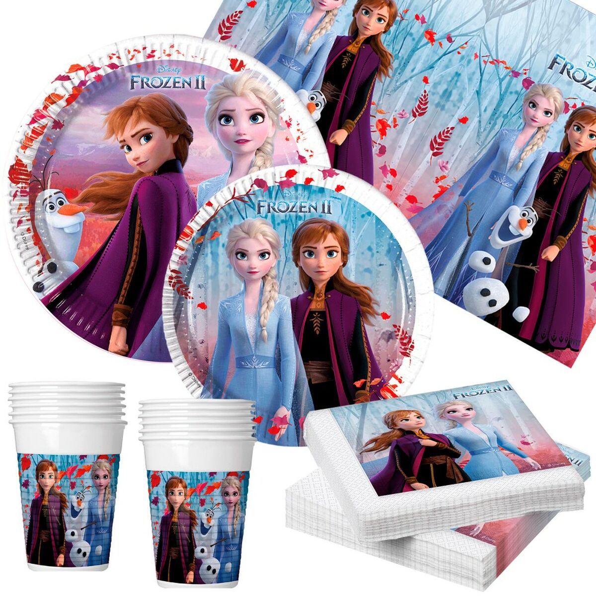 Set Articoli per feste Frozen 89 Pezzi - Disponibile in 3-4 giorni lavorativi