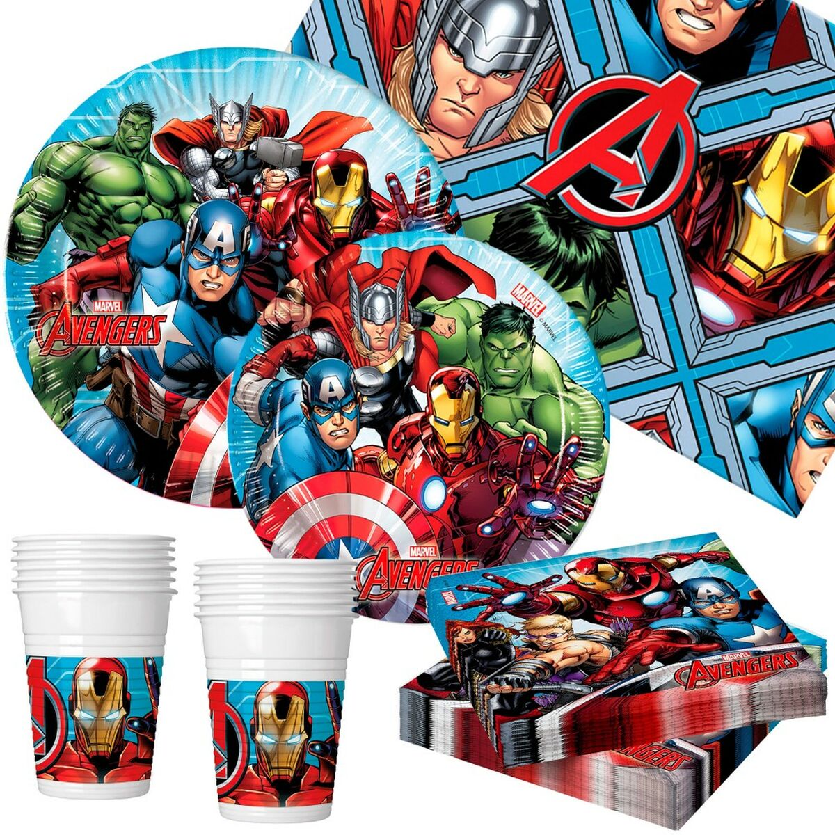 Set Articoli per feste The Avengers 89 Pezzi - Disponibile in 3-4 giorni lavorativi