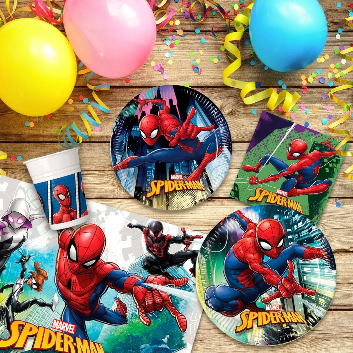 Set Articoli per feste Spider-Man 66 Pezzi - Disponibile in 3-4 giorni lavorativi SpideR-Man