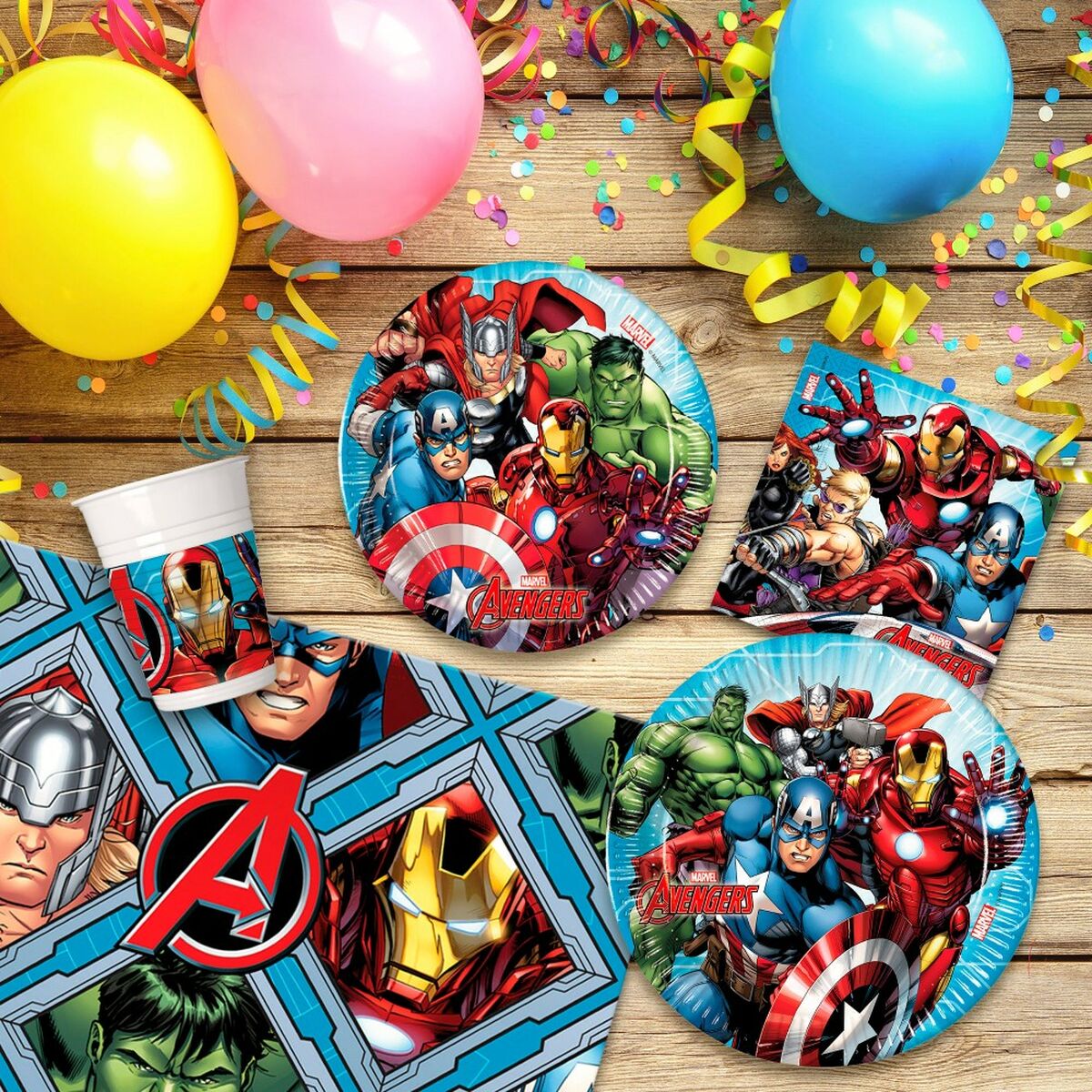 Set Articoli per feste The Avengers 66 Pezzi - Disponibile in 3-4 giorni lavorativi