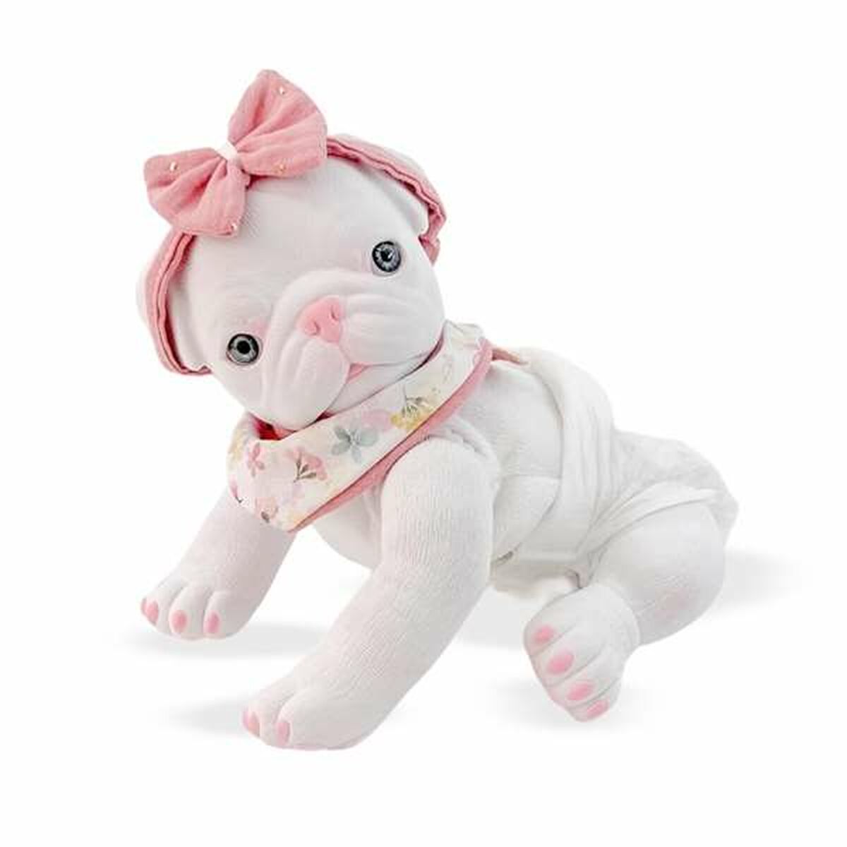 Peluche Berjuan Anireal Bianco Cane 35 cm - Disponibile in 3-4 giorni lavorativi