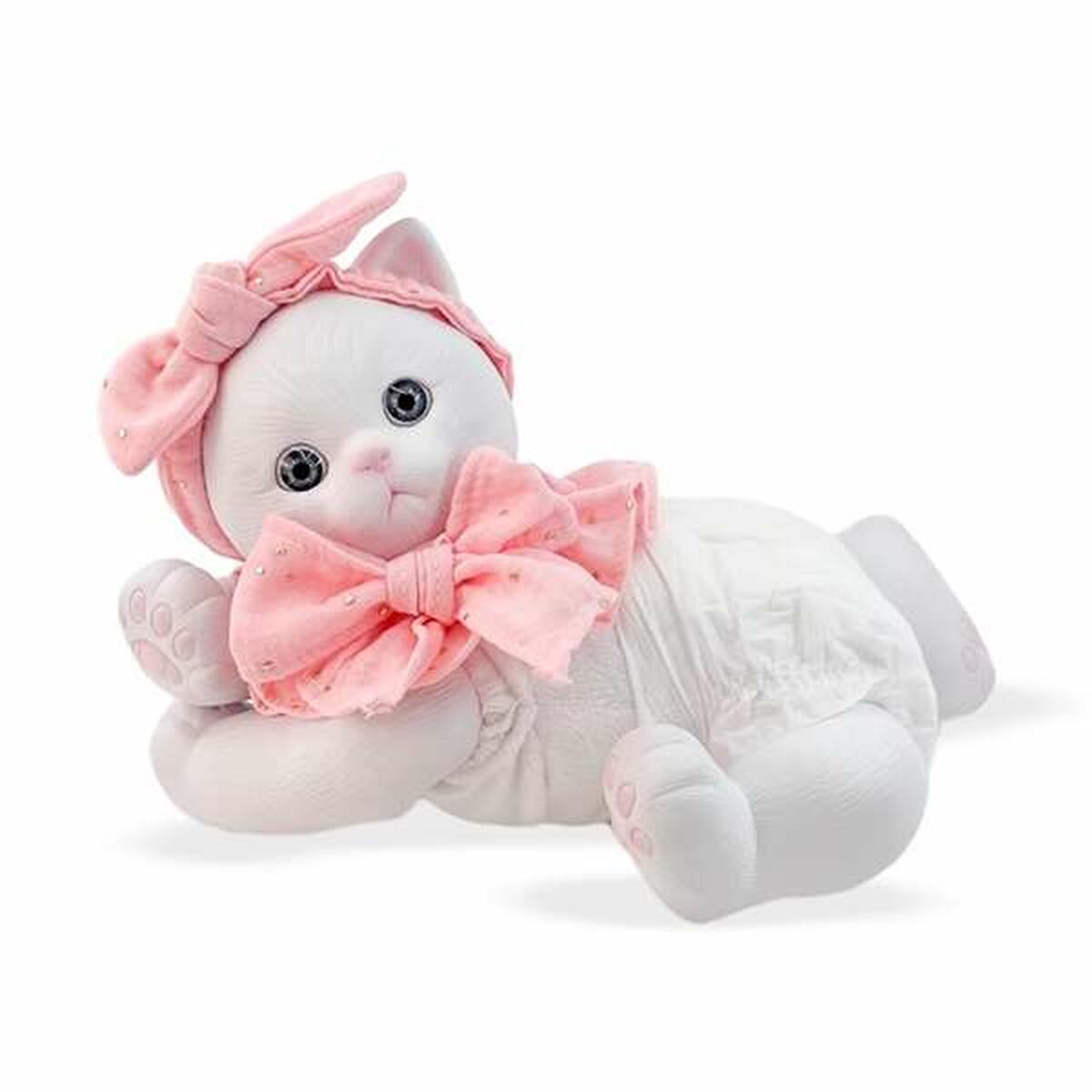 Peluche Berjuan Anireal Bianco Gatto 35 cm - Disponibile in 3-4 giorni lavorativi