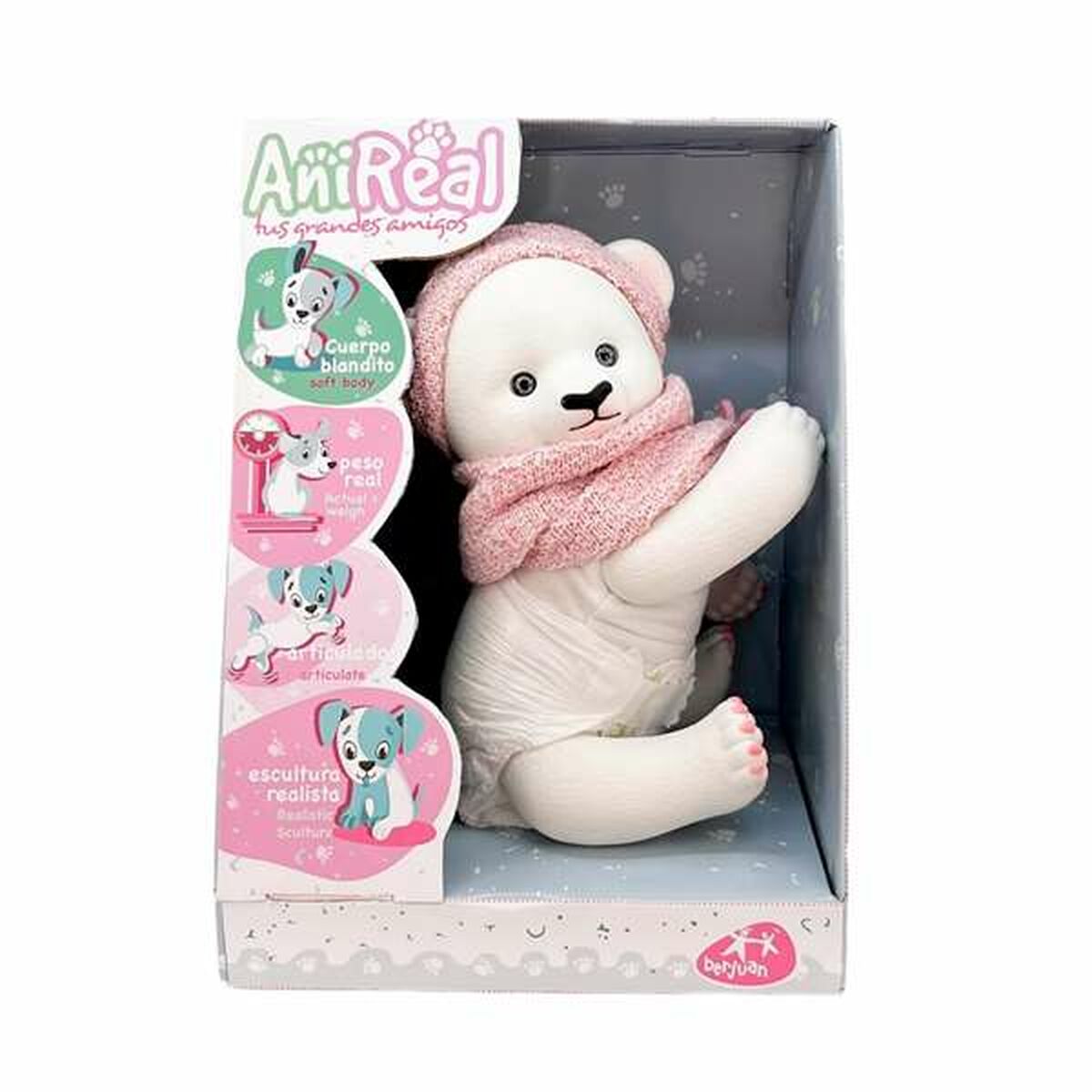 Peluche Berjuan Anireal Orso polare 35 cm - Disponibile in 3-4 giorni lavorativi