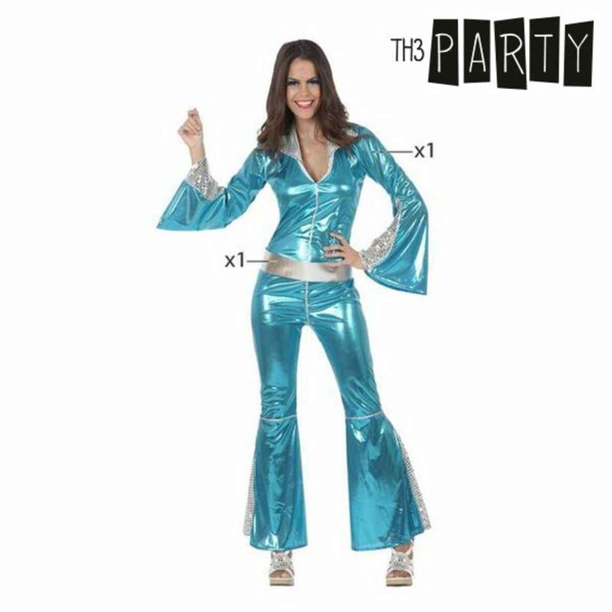 Costume per Adulti Th3 Party Azzurro (2 Pezzi) Taglia:XL - Disponibile in 3-4 giorni lavorativi