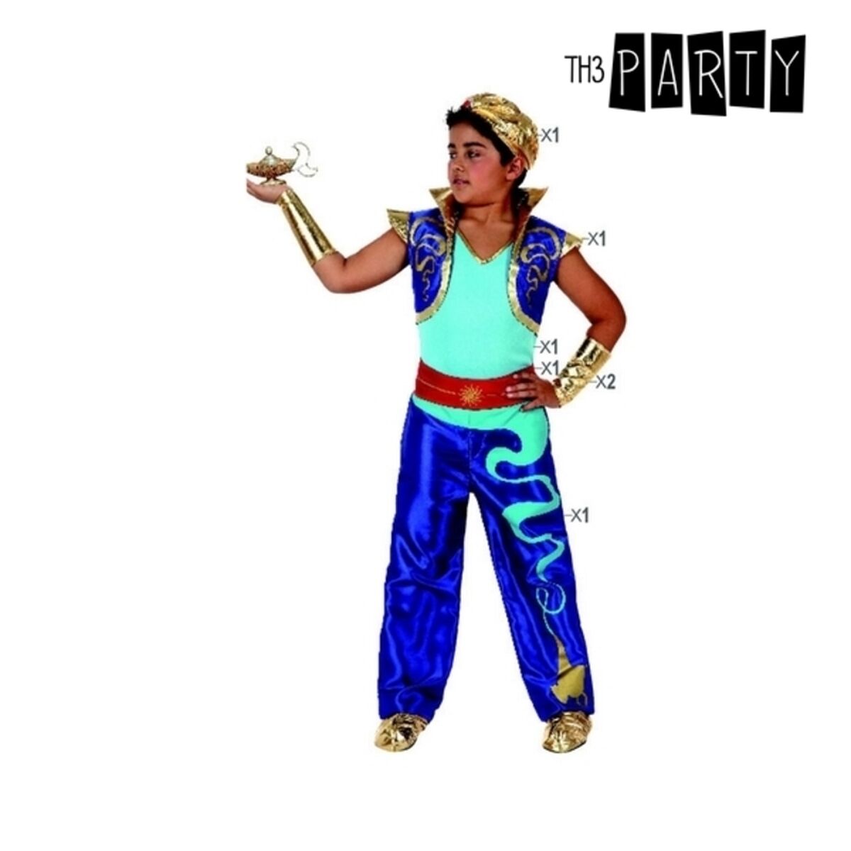 Costume per Bambini Th3 Party Aladdin Multicolore Taglia:7-9 Anni - Disponibile in 3-4 giorni lavorativi