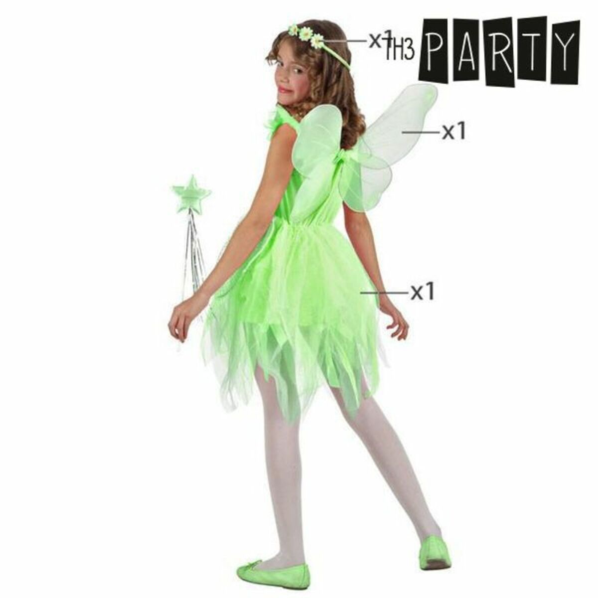 Costume per Bambini Fata Taglia:5-6 Anni - Disponibile in 3-4 giorni lavorativi