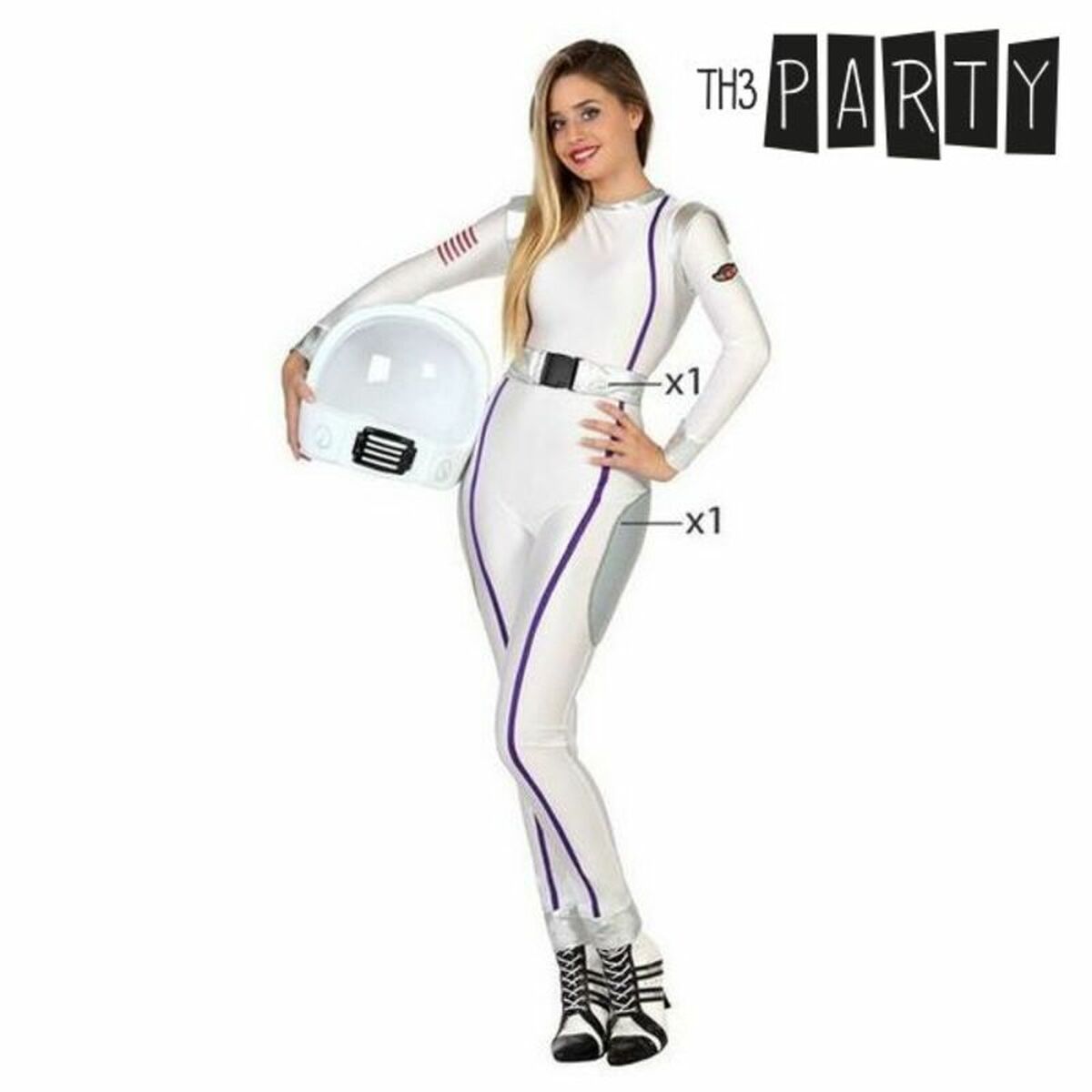 Costume per Adulti Th3 Party Bianco (2 Pezzi) Taglia:XL - Disponibile in 3-4 giorni lavorativi