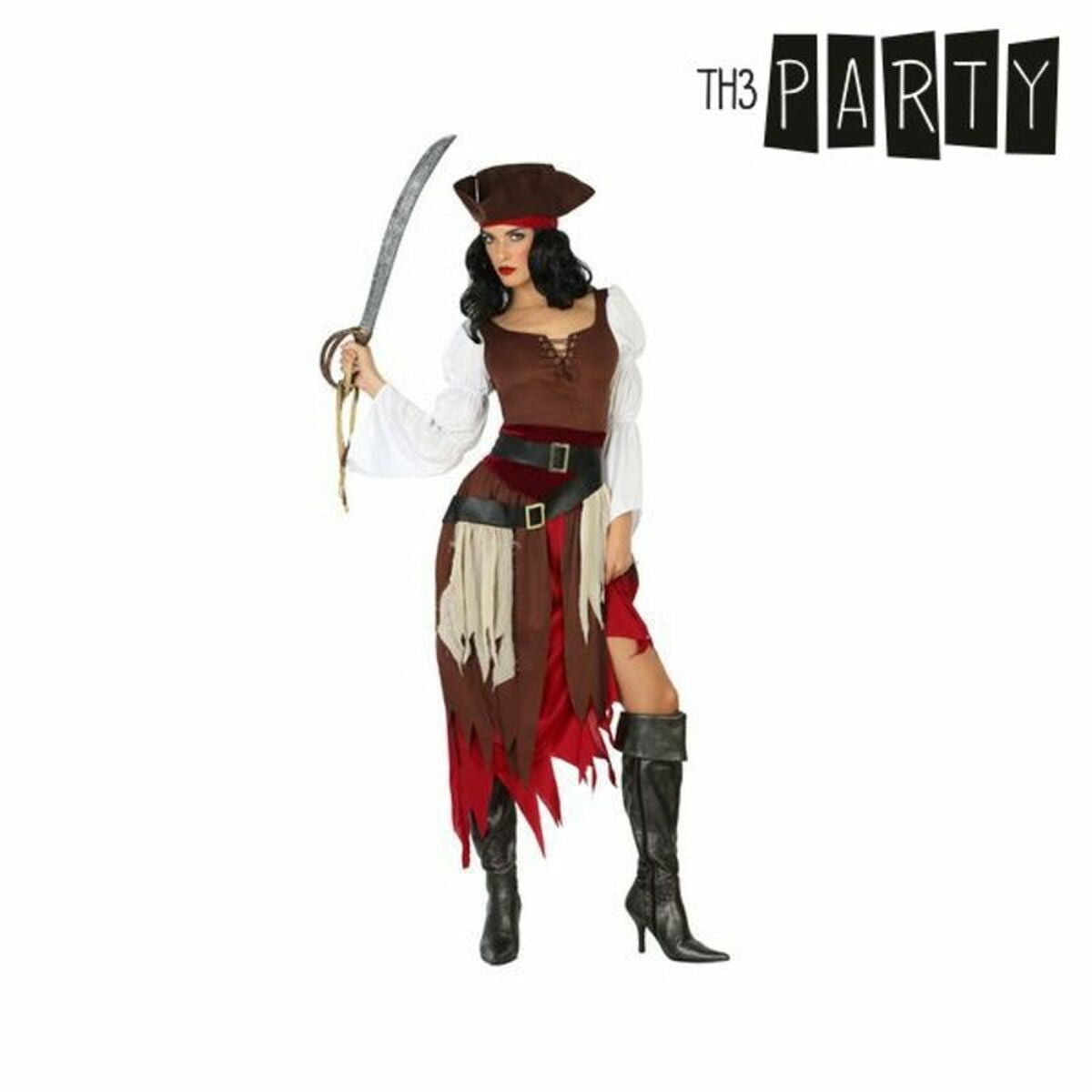 Costume per Adulti Pirata donna Taglia:M/L - Disponibile in 3-4 giorni lavorativi