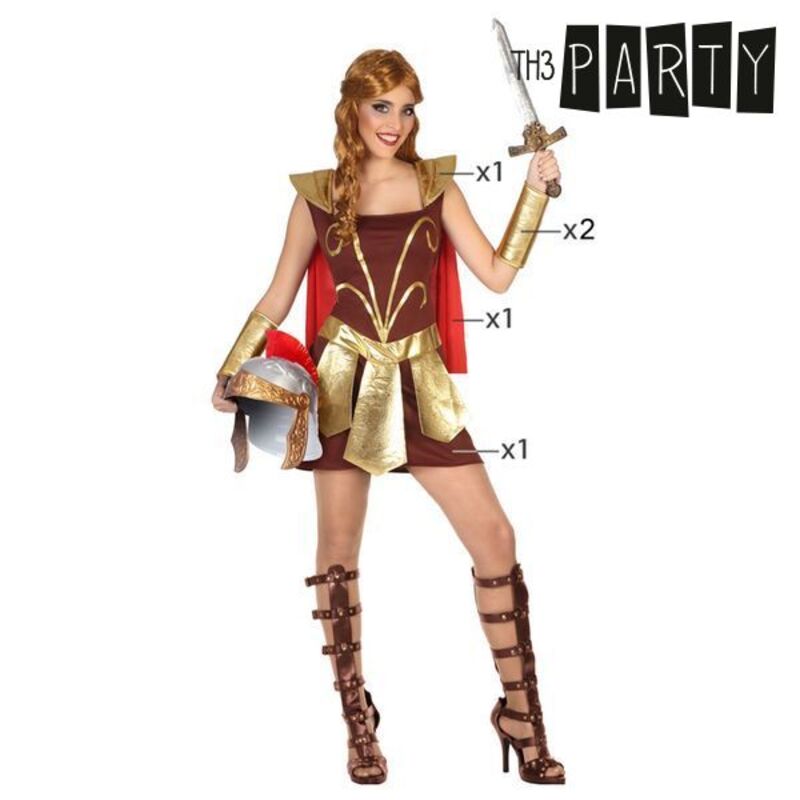 Costume per Adulti Gladiatrice Taglia:M/L - Disponibile in 3-4 giorni lavorativi