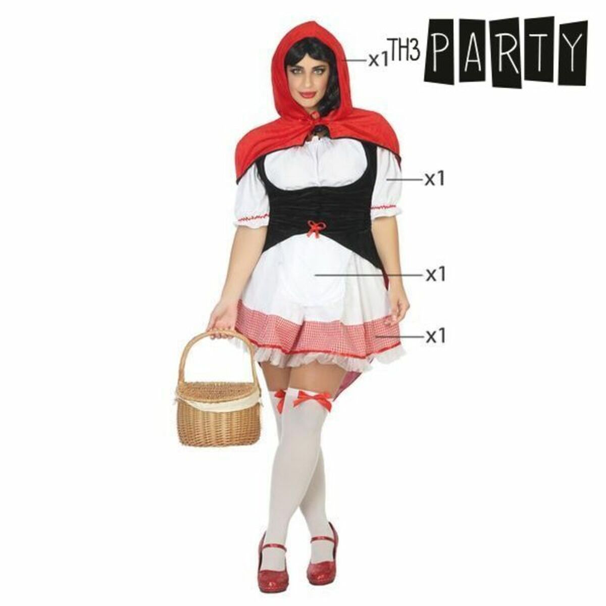 Costume per Adulti Th3 Party 39332 Multicolore Fantasia (4 Pezzi) - Disponibile in 3-4 giorni lavorativi