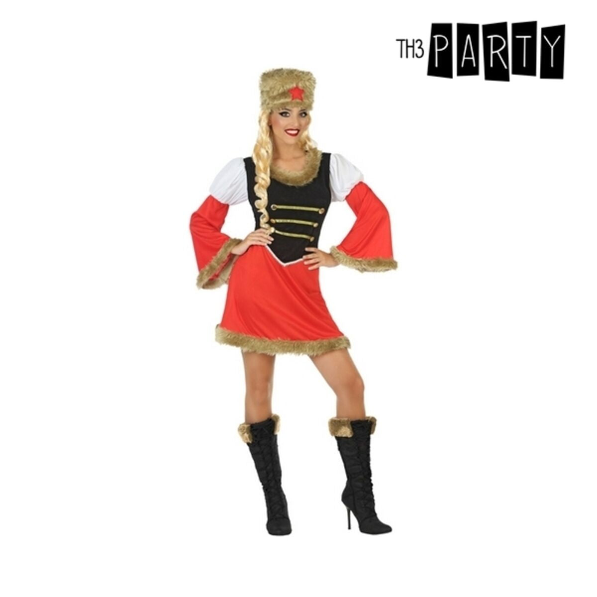 Costume per Adulti Rosso (2 pcs) Russa Taglia:XS/S - Disponibile in 3-4 giorni lavorativi