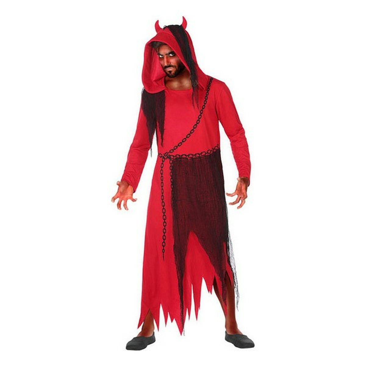 Costume per Adulti DISFRAZ DEMONIO M-L Rosso Demonio (1 Pezzi) (M/L) - Disponibile in 3-4 giorni lavorativi