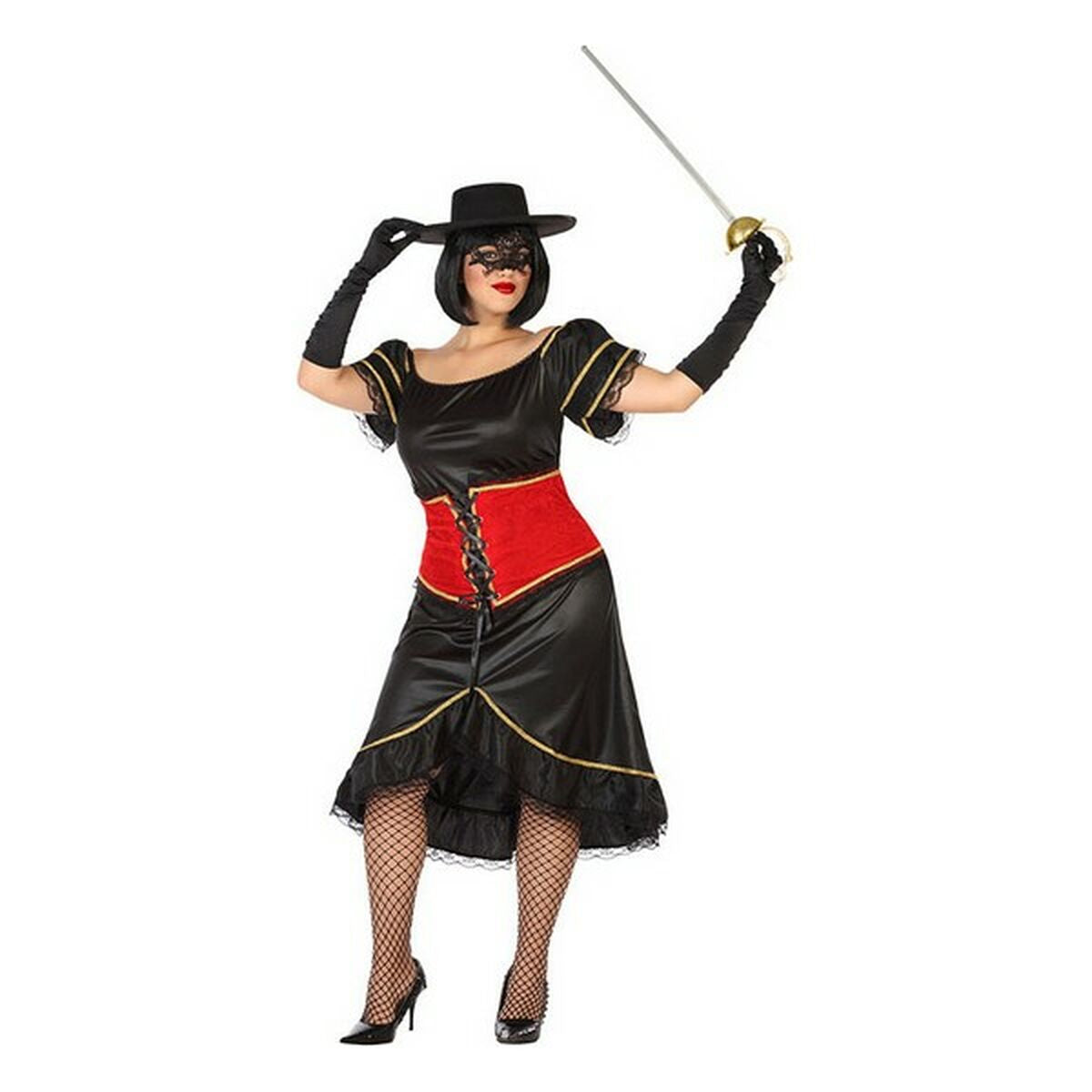 Costume per Adulti Nero Supereroe (1 Unità) Taglia:XS/S - Disponibile in 3-4 giorni lavorativi