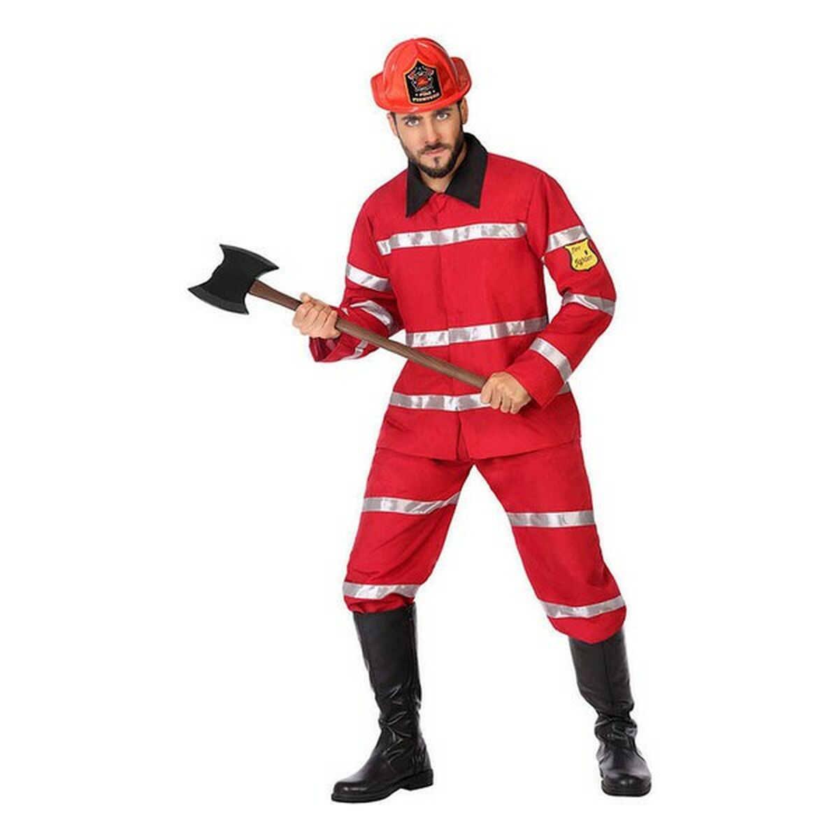 Costume per Adulti Rosso Pompiere (2 Pezzi) Taglia:XL - Disponibile in 3-4 giorni lavorativi Bigbuy Carnival