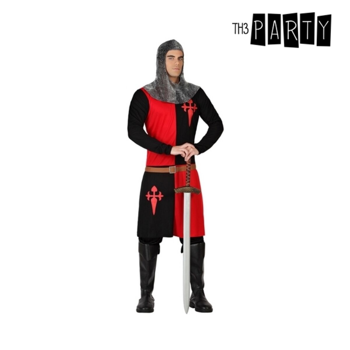 Costume per Adulti Rosso Nero Multicolore (2 Pezzi) (2 Unità) Taglia:XL - Disponibile in 3-4 giorni lavorativi