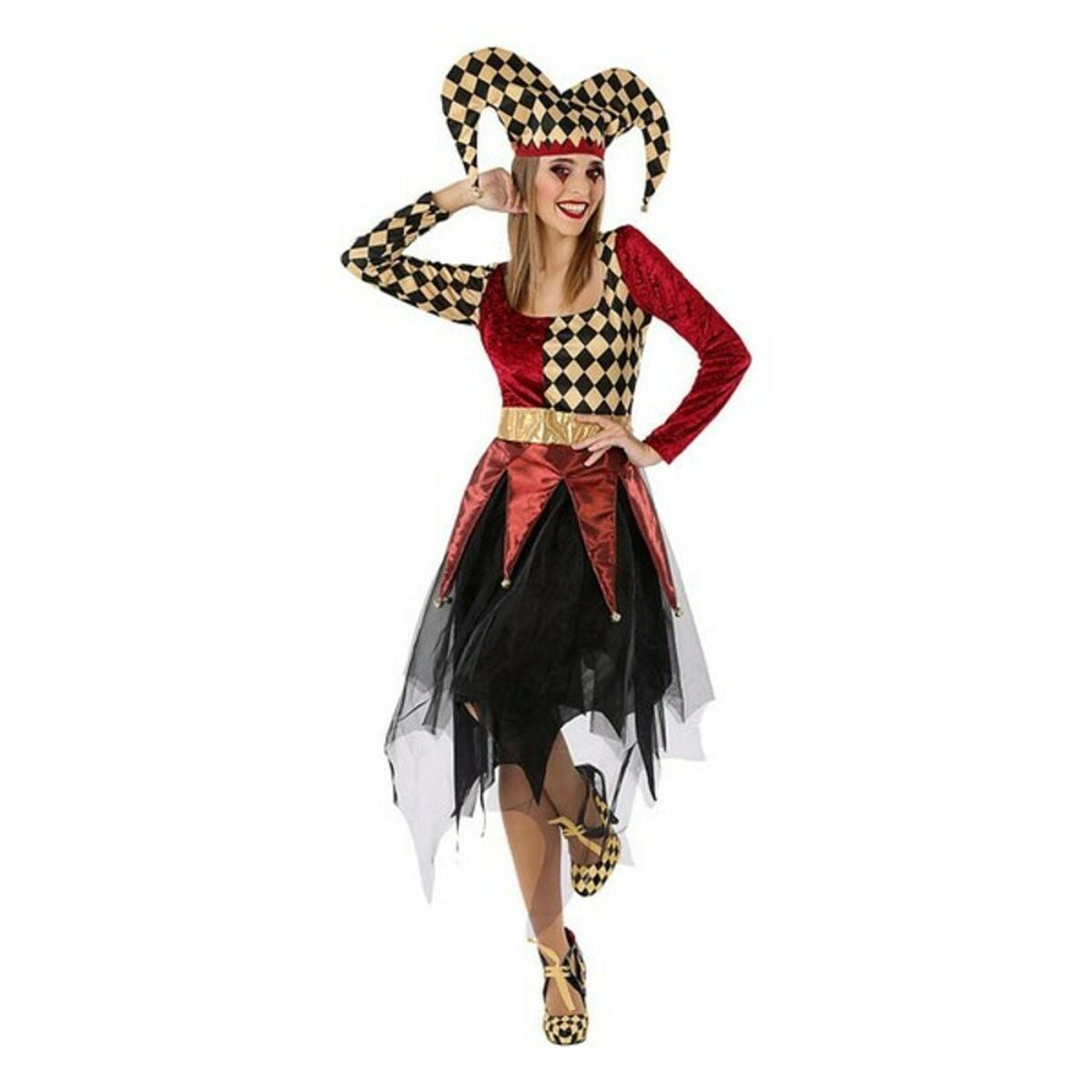 Costume per Adulti 115583 Rosso Multicolore (2 Pezzi) (2 Unità) Taglia:XS/S - Disponibile in 3-4 giorni lavorativi