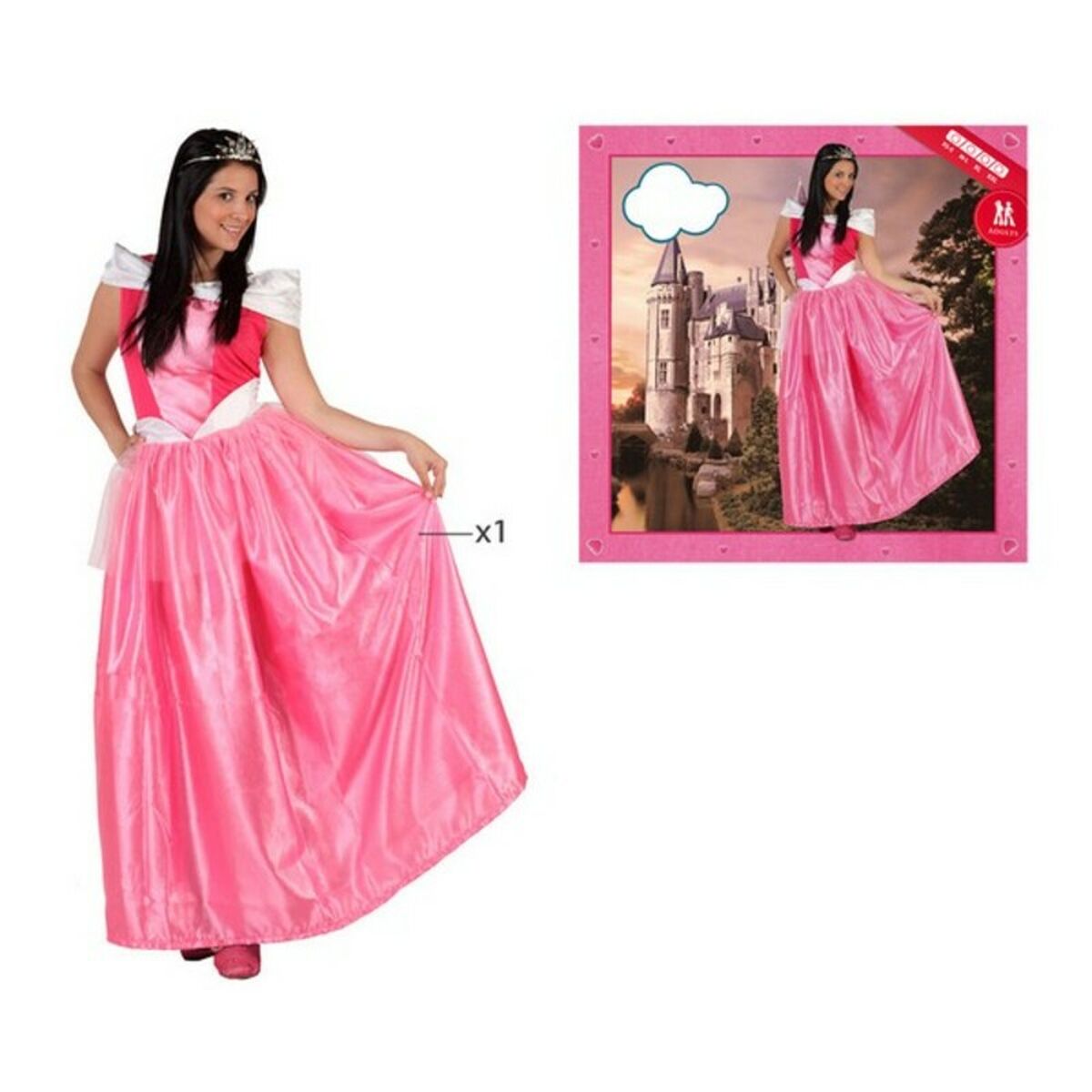 Costume per Adulti Principessa da favola Rosa (1 Pc) Taglia:XS/S - Disponibile in 3-4 giorni lavorativi Bigbuy Carnival