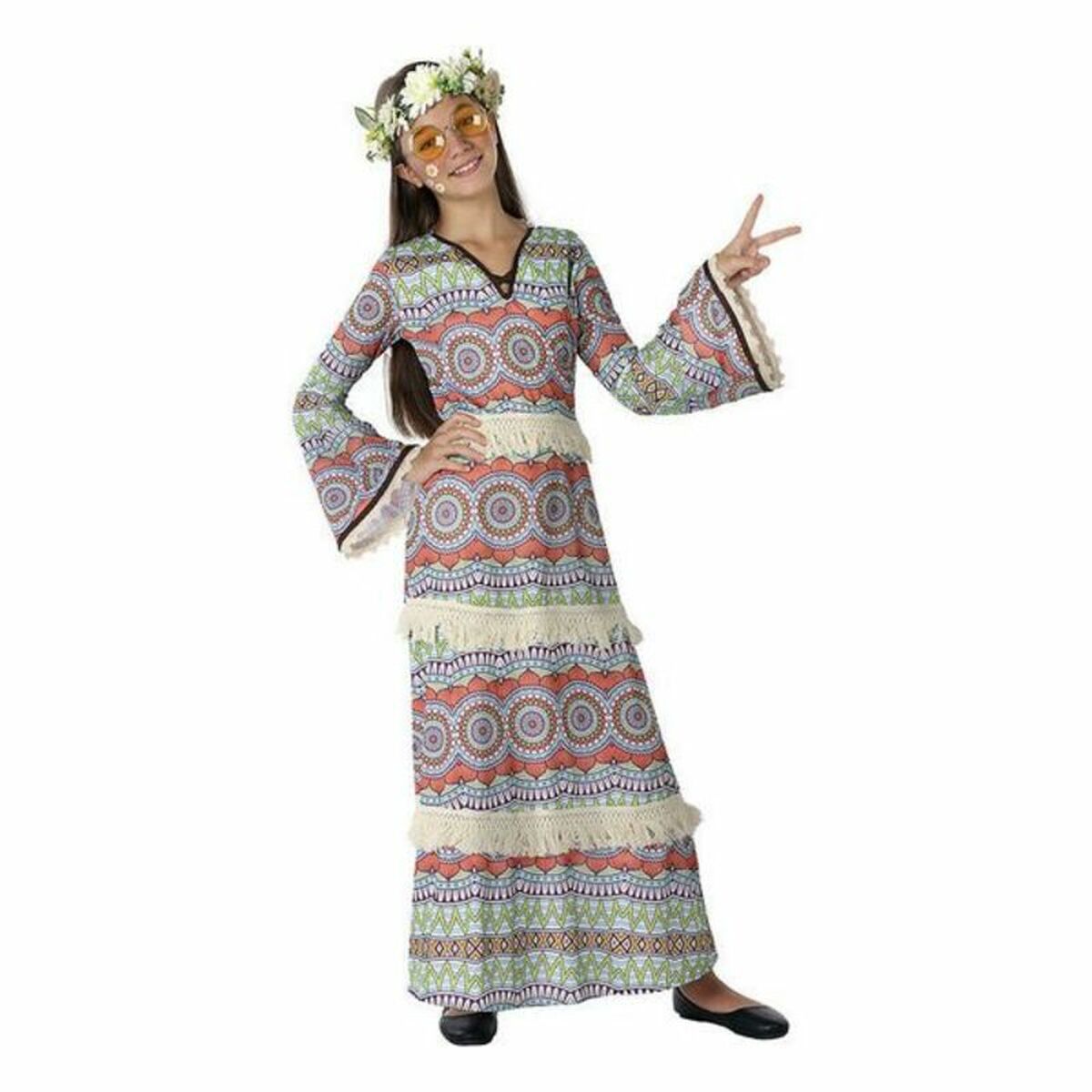 Costume per Bambini Hippie Taglia:3-4 Anni - Disponibile in 3-4 giorni lavorativi Bigbuy Carnival