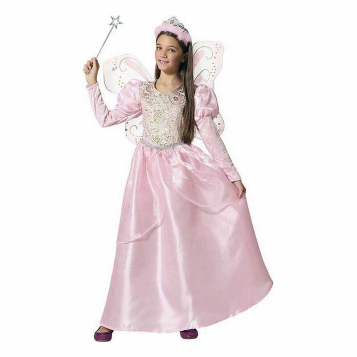 Costume per Bambini Fata madrina Rosa Taglia:10-12 Anni - Disponibile in 3-4 giorni lavorativi