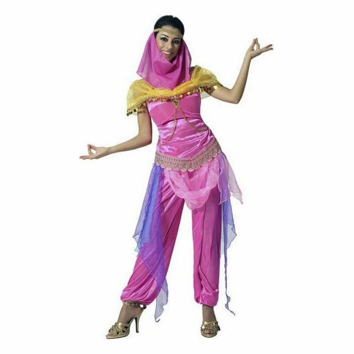 Costume per Adulti Rosa Principessa Araba Taglia:XS/S - Disponibile in 3-4 giorni lavorativi