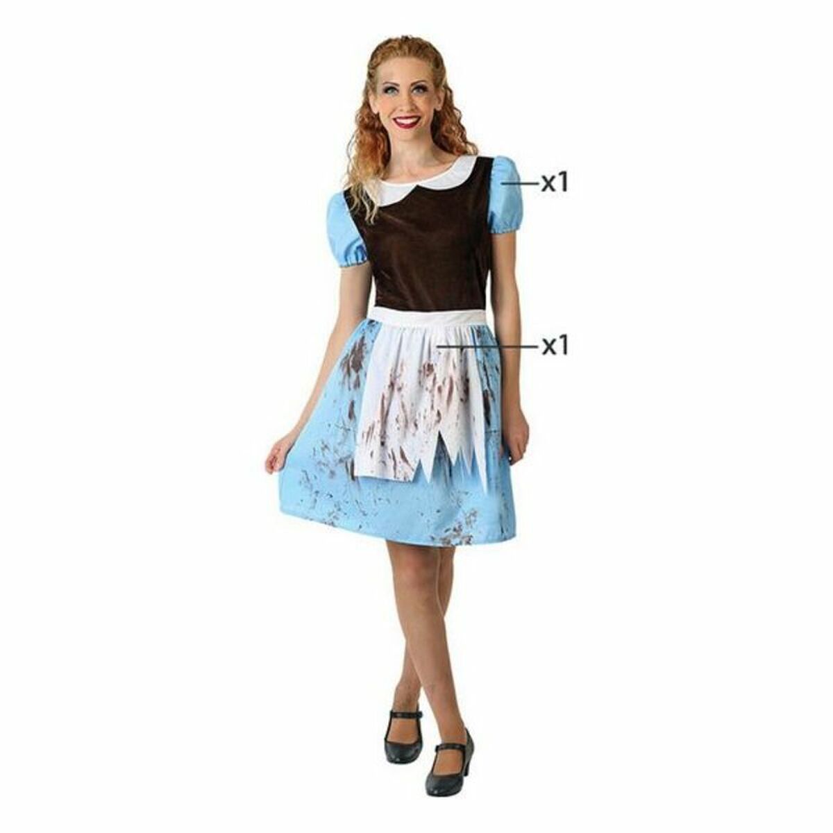 Costume per Adulti Alice Halloween Serva Taglia:XL - Disponibile in 3-4 giorni lavorativi