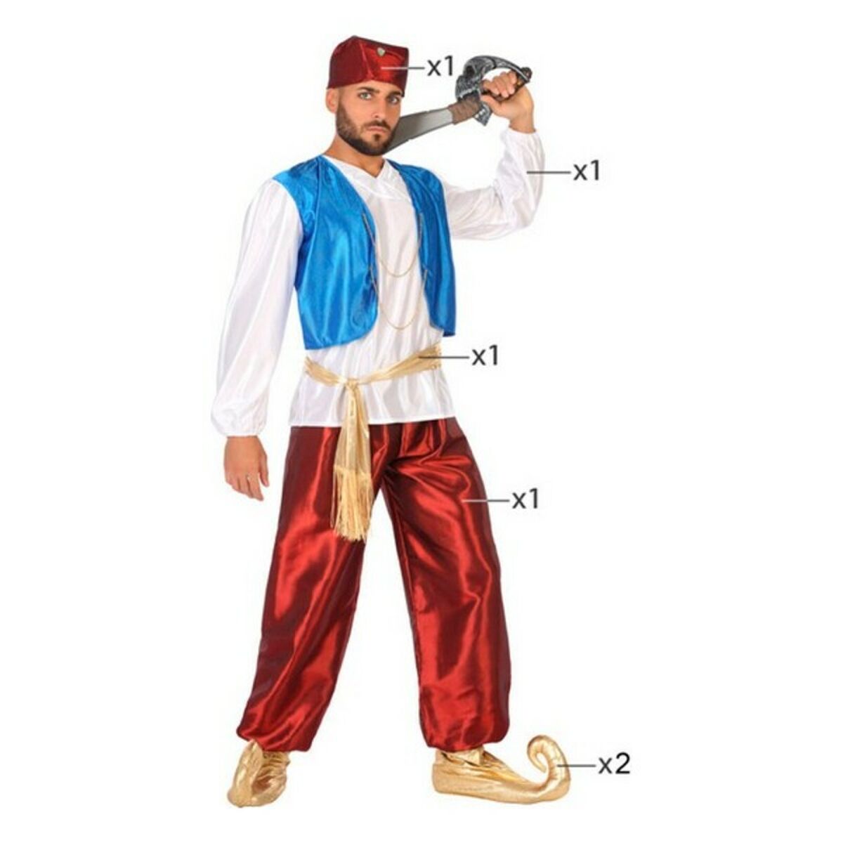 Costume per Adulti Multicolore XS/S Taglia:XS/S - Disponibile in 3-4 giorni lavorativi Bigbuy Carnival