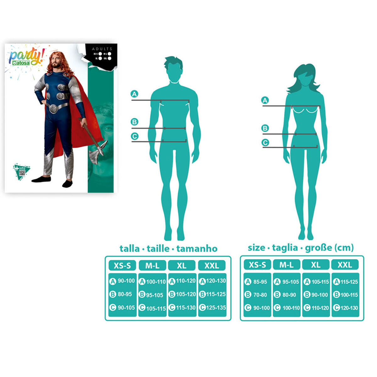 Costume per Adulti Trueno Supereroe Taglia:XL - Disponibile in 3-4 giorni lavorativi