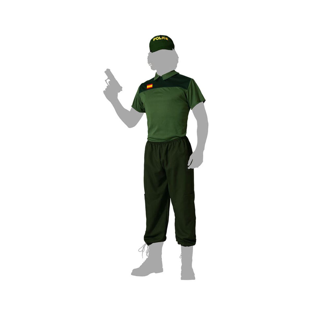 Costume per Adulti Guardia Civile Uomo Taglia:M/L - Disponibile in 3-4 giorni lavorativi