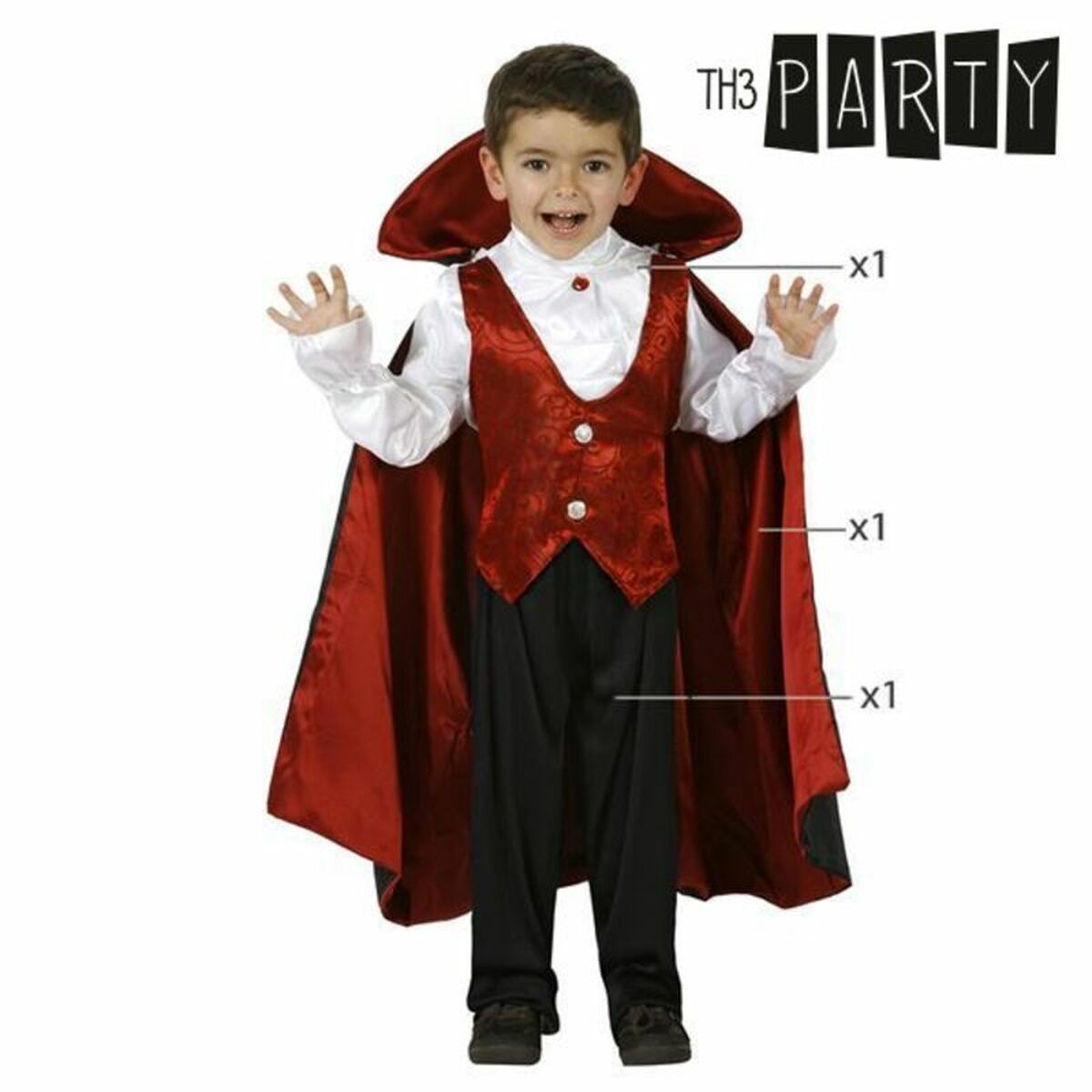 Costume per Bambini Th3 Party Multicolore (3 Pezzi) Taglia:3-4 Anni - Disponibile in 3-4 giorni lavorativi