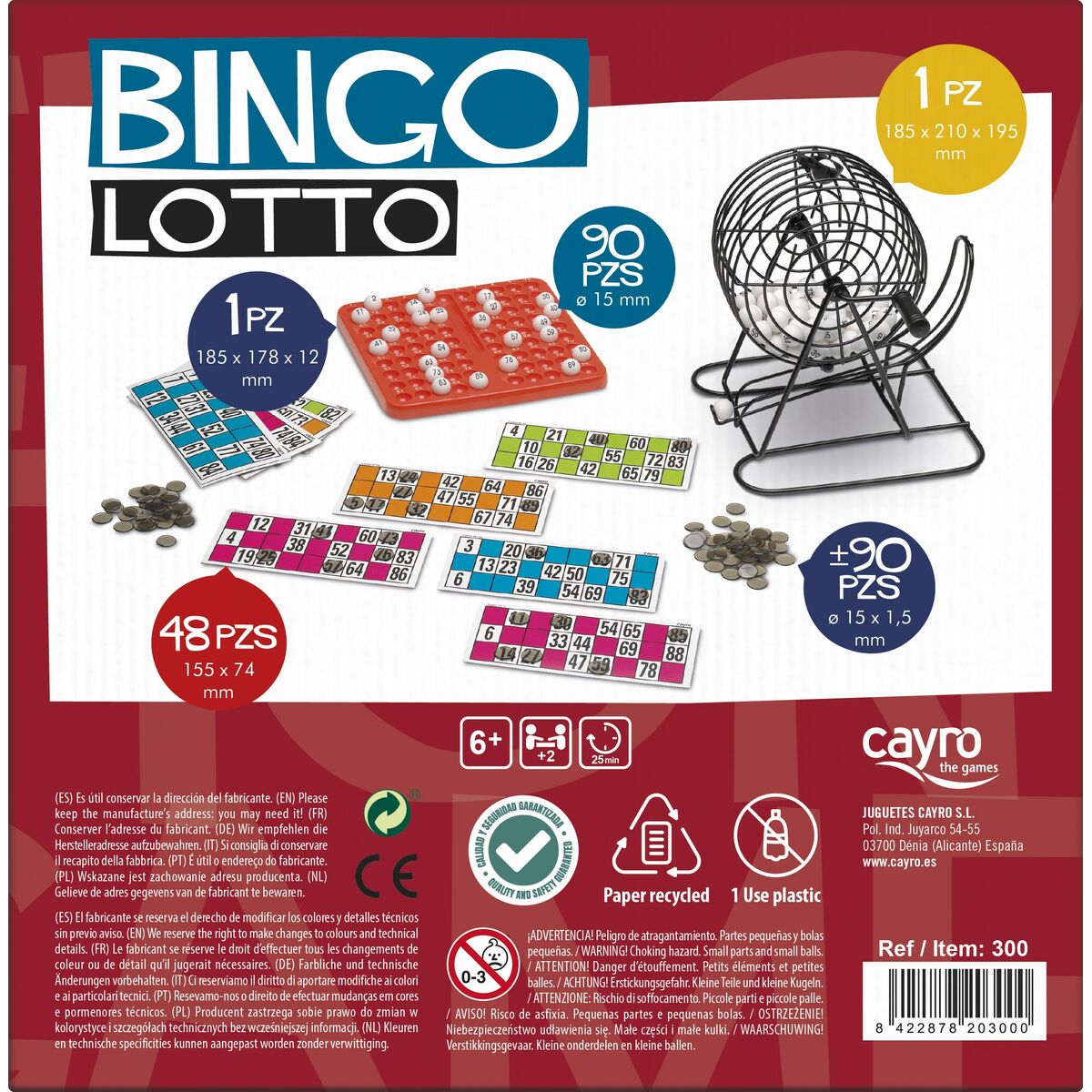 Bingo Cayro 300 (18,5 x 21 x 19,5 cm) - Disponibile in 3-4 giorni lavorativi