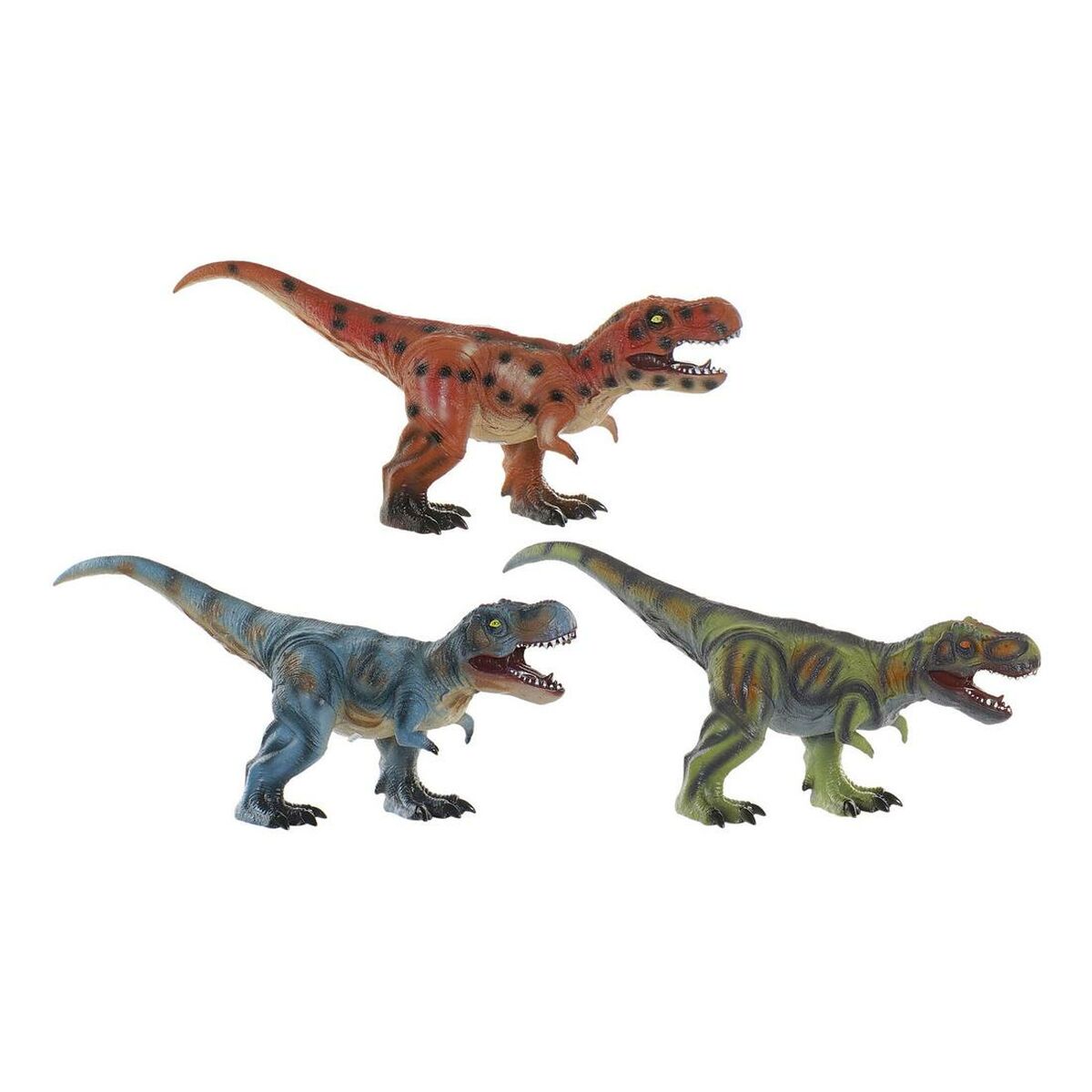 Dinosauro DKD Home Decor 3 Unità 12 Unità 60 x 17 x 28 cm Morbido - Disponibile in 3-4 giorni lavorativi