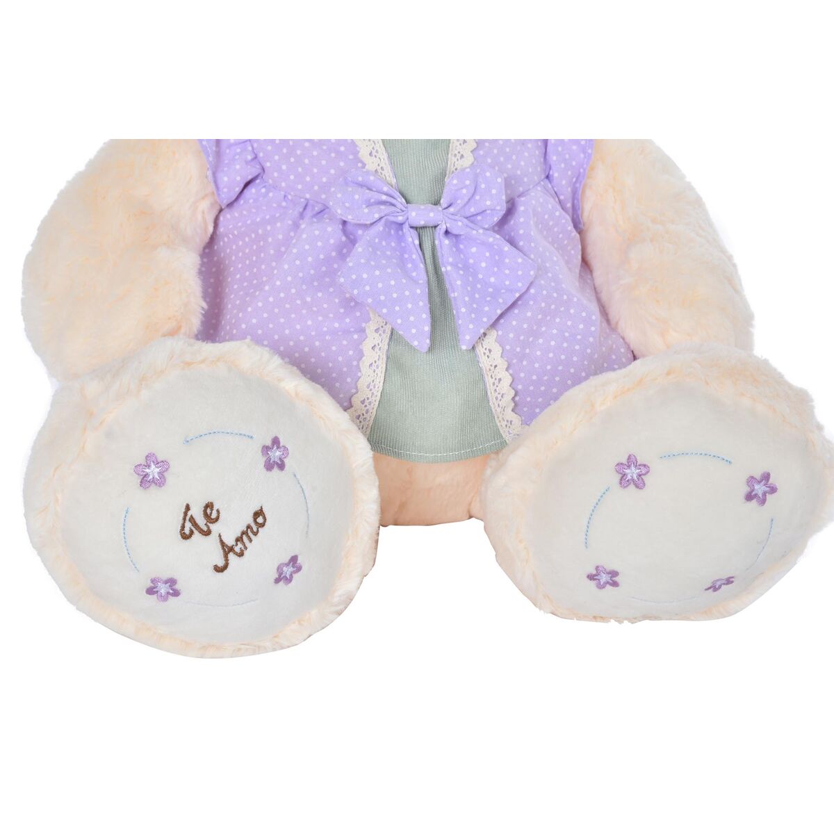 Orsetto di Peluche DKD Home Decor Vestito 42 x 20 x 50 cm Beige Rosa Lilla Per bambini Orso (2 Unità) - Disponibile in 3-4 giorni lavorativi