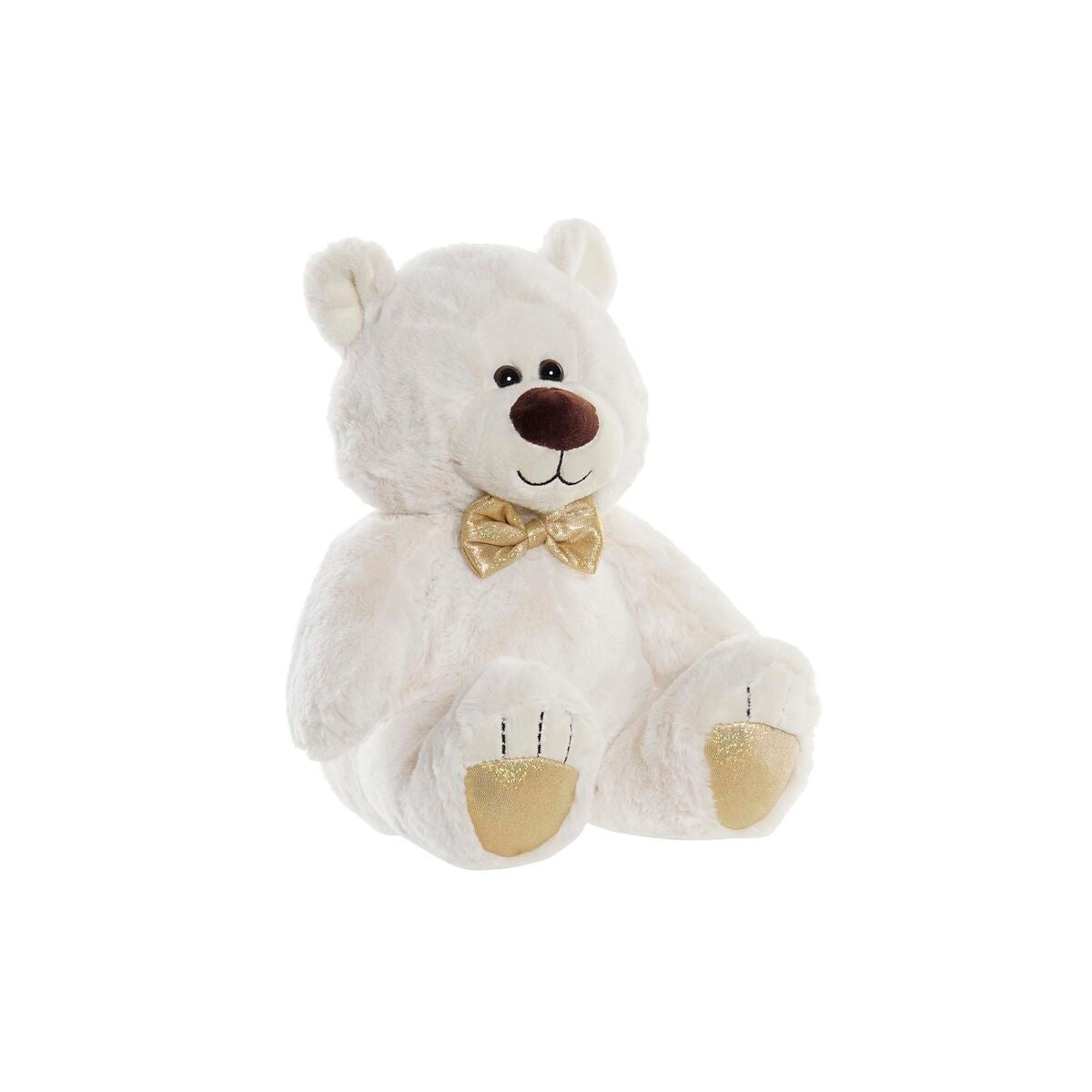 Orsetto di Peluche DKD Home Decor Papillon Bianco Dorato Metallo Per bambini Orso 30 x 40 cm 30 x 30 x 36 cm - Disponibile in 3-4 giorni lavorativi