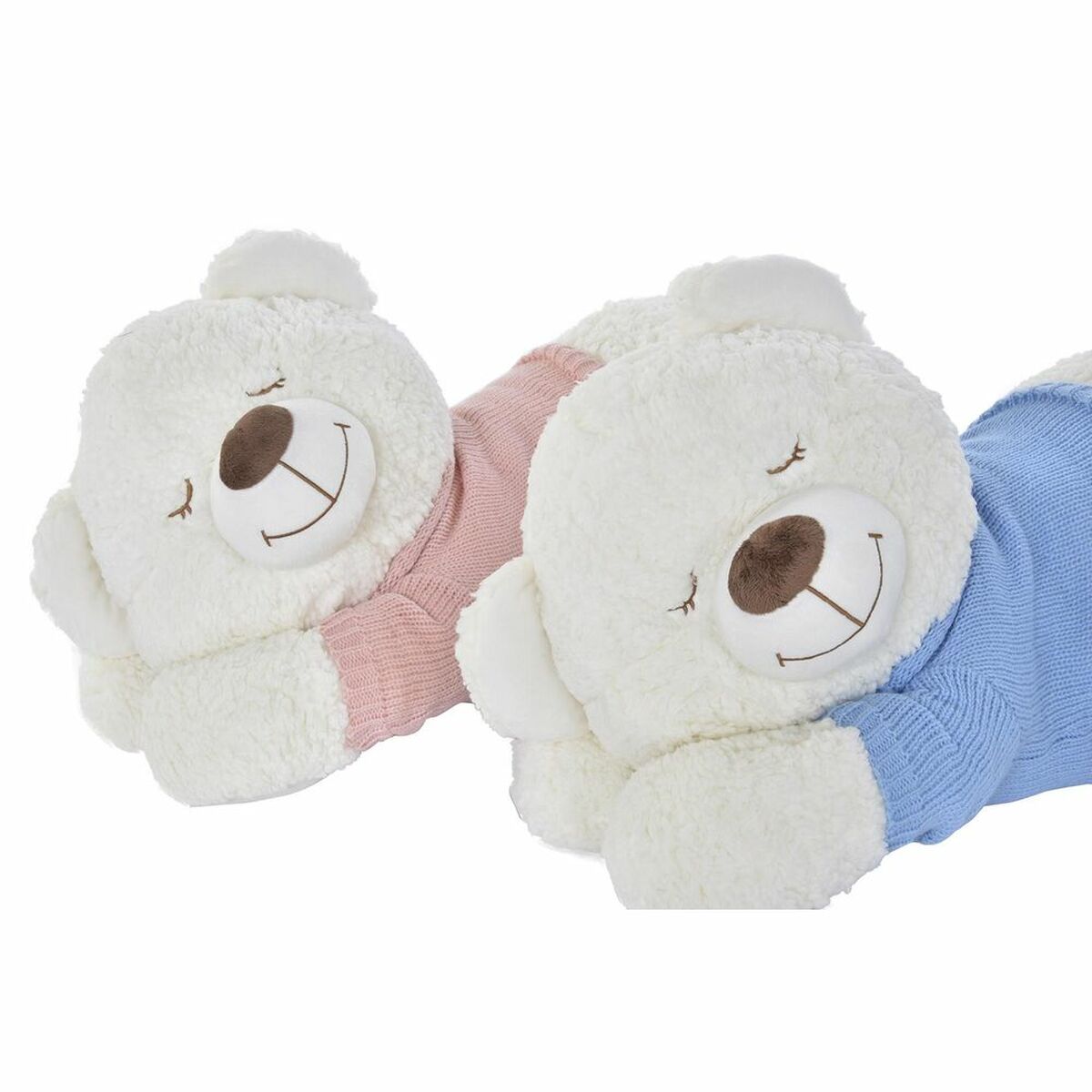 Orsetto di Peluche DKD Home Decor 70 x 30 x 30 cm Azzurro Rosa Bianco Per bambini (2 Unità) - Disponibile in 3-4 giorni lavorativi